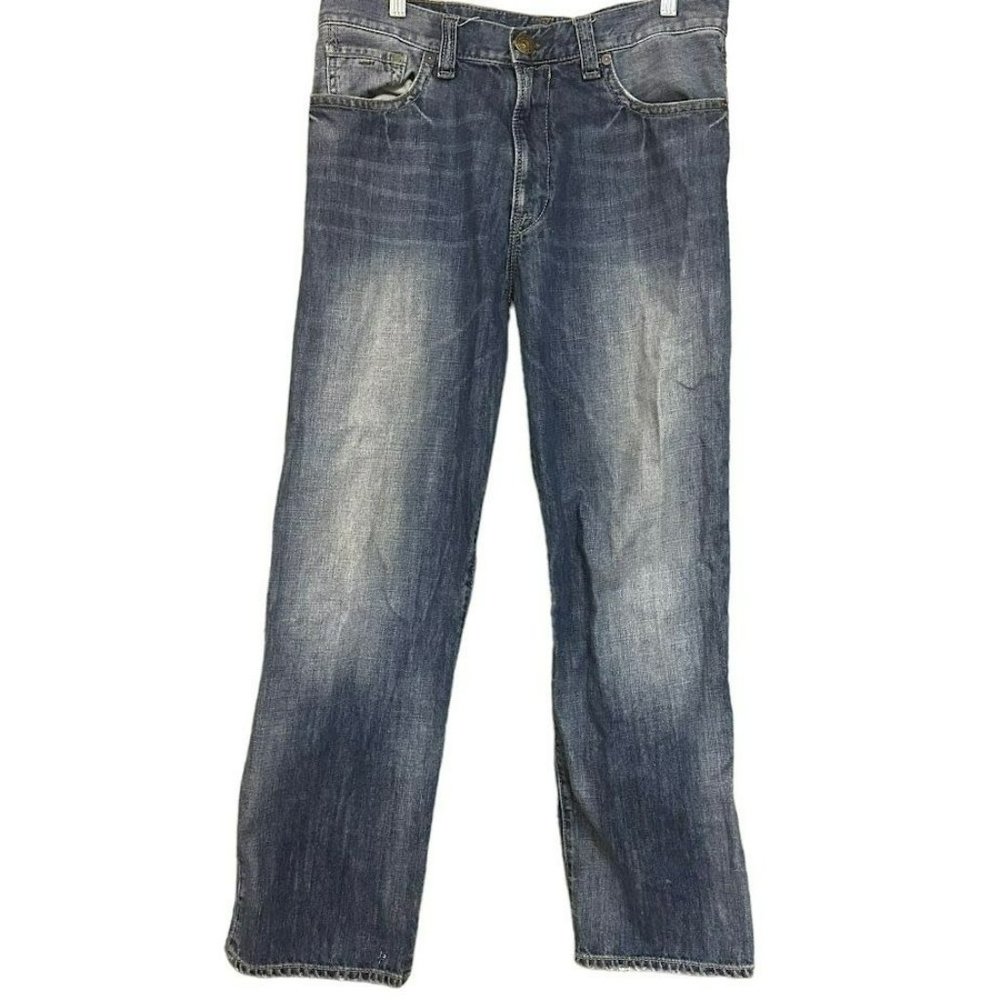 Mavi Max Mid-Rise Wide Leg Mid Wash Jeans Mens 33 x 32